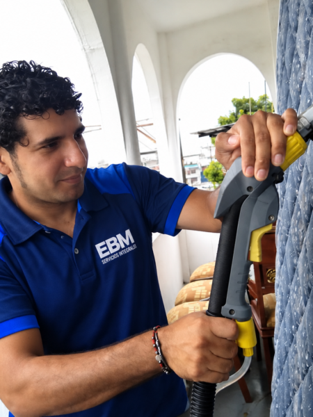EBM Mattress Cleaning on a Bright Balcony